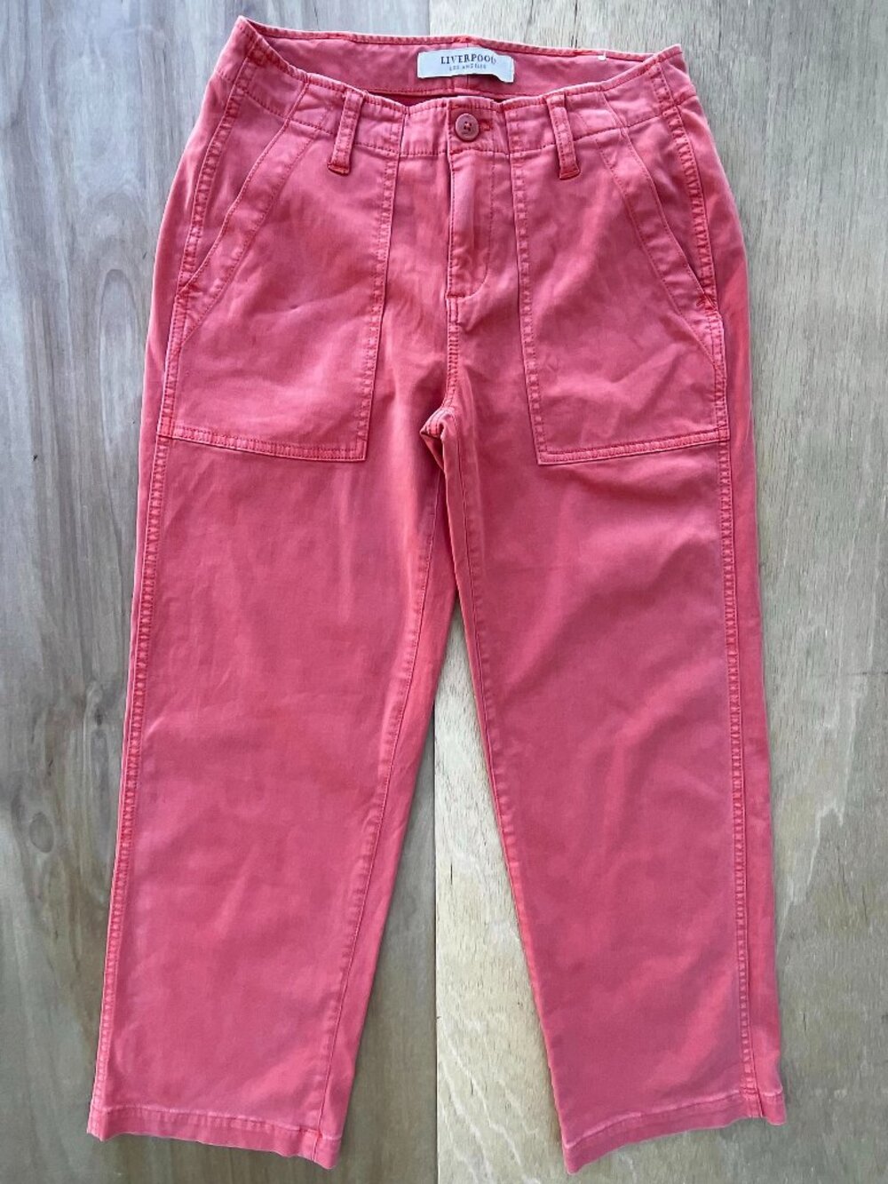LIVERPOOL LOS ANGELES WIDE LEG CROPPED JEANS Women’s sz 2/26 Papaya Stretch NEW